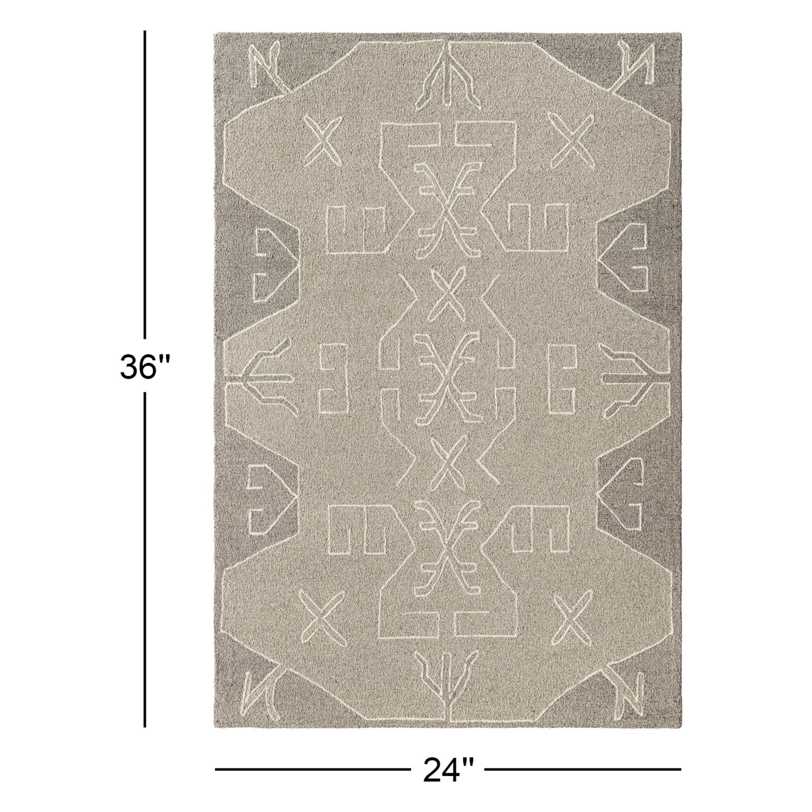 Demie Hand-Tufted Abstract Wool Rug, Rectangle 2' x 3'