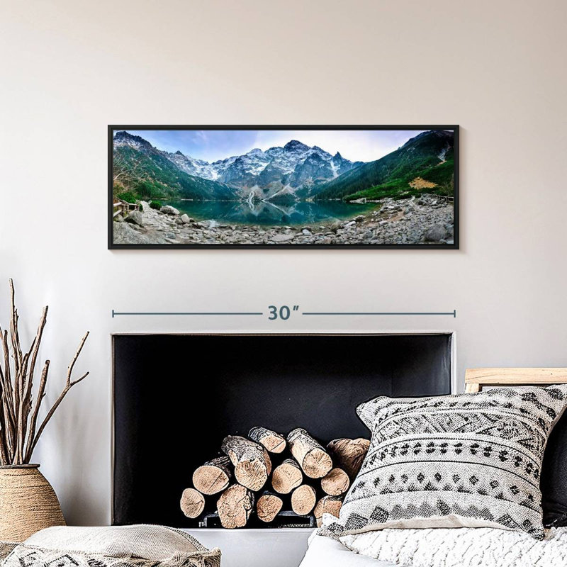 Lac Morskie Oko, Cadre flottant noir, 31 po x 11 po