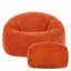 Bean Bag Bazaar Kingston Cordurouy Bean Bag and Square Footstool-125475888