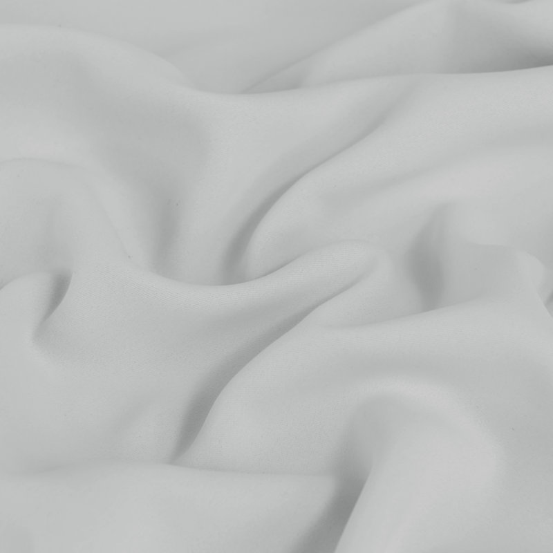 Rideau occultant en polyester Hailea, Blanc grisâtre
