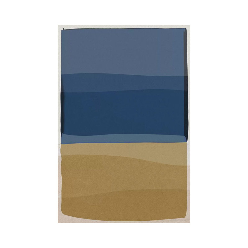 «Modern Blue and Yellow» par Orara Studio, reproduction d'art graphique sur toile tendue, H 12 po x l 8 po x P 0,75 po