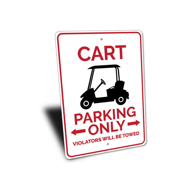 Enseigne de chariot en aluminium, H 18 po x l 12 po x P 0,06 po