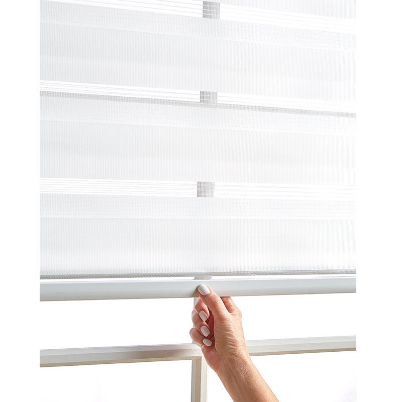 Store plissé semi-transparent, l 39 po x L 64 po, Blanc