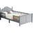 Gray Twin Bed For Little , Wood Platform With Headboard, And Protective Rails, Low Profile Secure Sleep, Under Storage Area-238932470