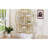 Modern 70.8 Inch Round Bookshelf With Two Drawers, Gold Trim Office Bookcase And White Tone