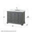 Ensemble de meuble-lavabo simple 48 po Deborah-40064720-61124655
