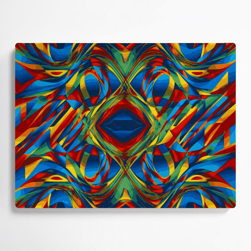 Art mural bleu op Op 44, H 20 po x l 24 po