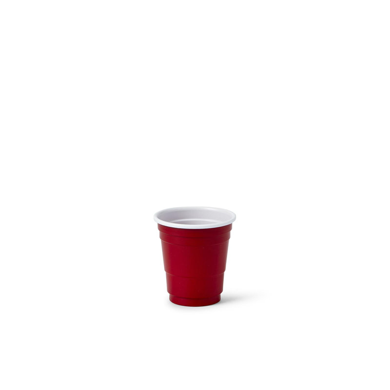 Paquet de 20 verres à liqueur - tasse en acrylique 1,5 oz - verre à liqueur rouge