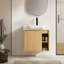 Meuble-lavabo mural 24 po avec lavabo en céramique blanche et porte à fermeture en douceur, emballage KD, chêne clair-559139686-559139687