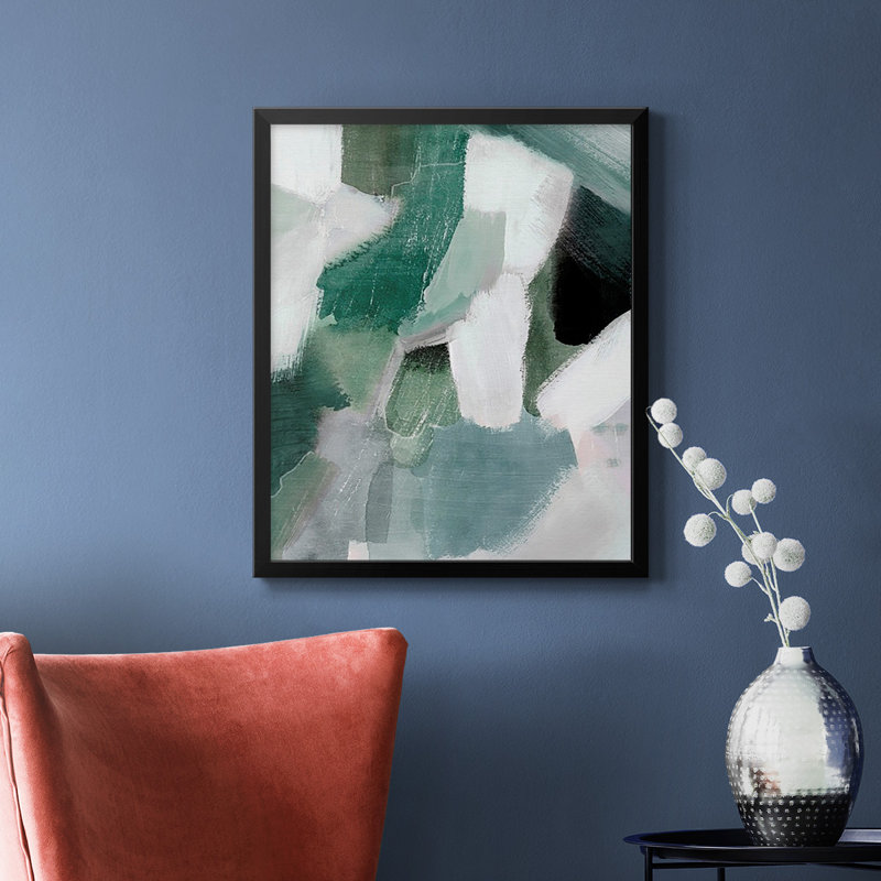 Turquoise Waters II, toile encadrée de qualité supérieure - prête à être accrochée, Noir, H 24 po x l 20 po