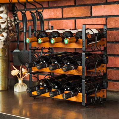 Pitchford 12 Bottle Tabletop Wine Bottle Rack in