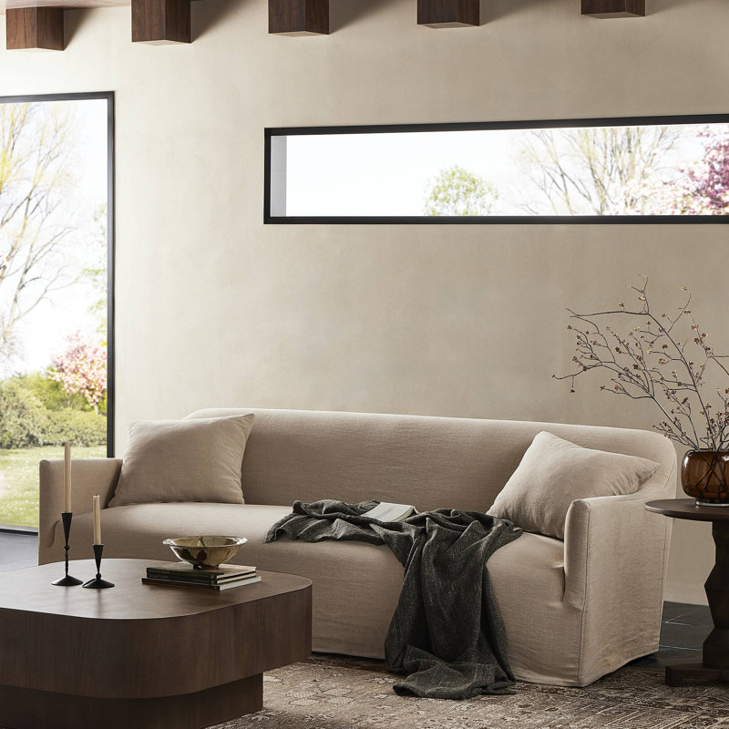 Lowell Slipcover Sofa, Cream