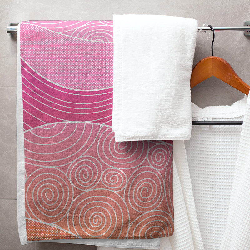 Katelyn Elizabeth Bath Towel, Pink/Orange