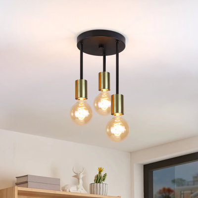 Flavien 3-Light E27 Semi Flush Mount 28cm 