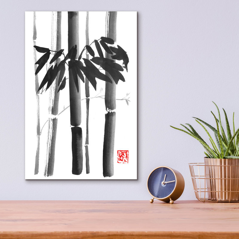 «Bamboo Bouquet» par Pechane, art mural en verre acrylique, H 16 po x l 12 po x P 0,13 po