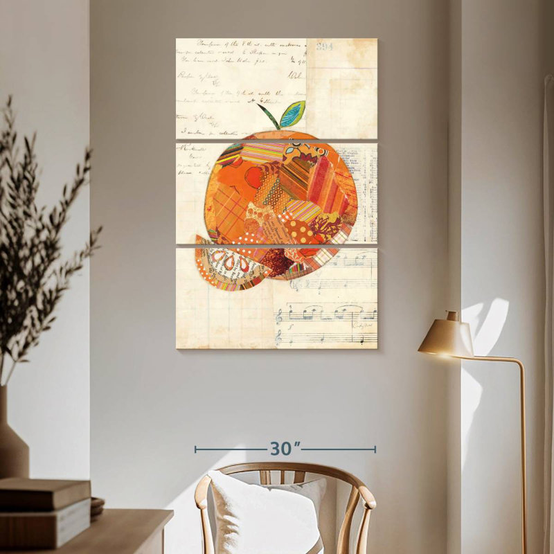 Yarlin Orange Patterns, 65" H x 42" W