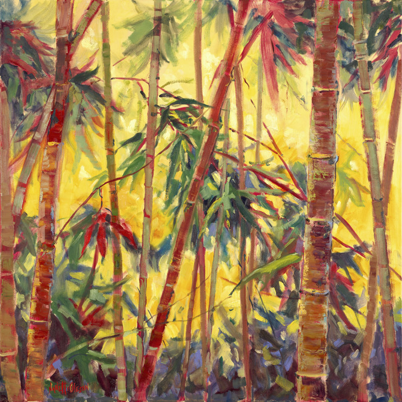 Bamboo Grove II, H 36 po x l 36 po x P 1,25 po