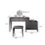 Coiffeuse 31,5 "réglable en bois massif gris foncé avec miroir