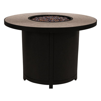 Capri Round Iron Propane and Natural Gas Fire Pit Table