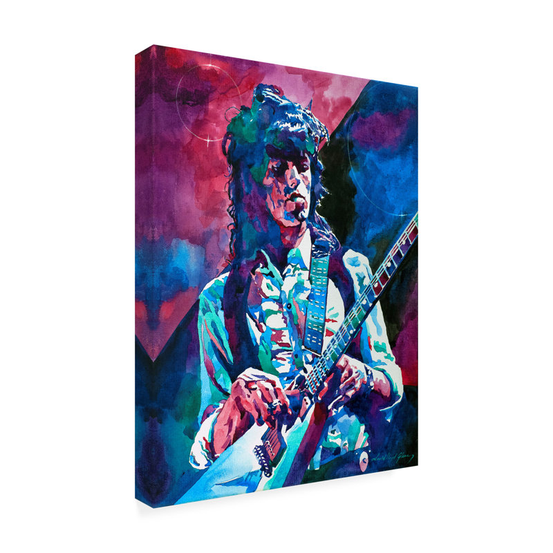 «Keith Richards A Rolling Stone» par David Lloyd Glover, reproduction d'art sur toile