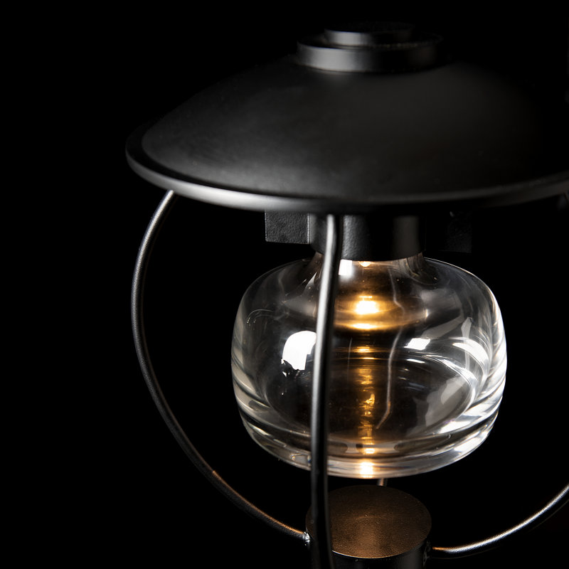 Mason Post Light - Clear Glass, Coastal Black