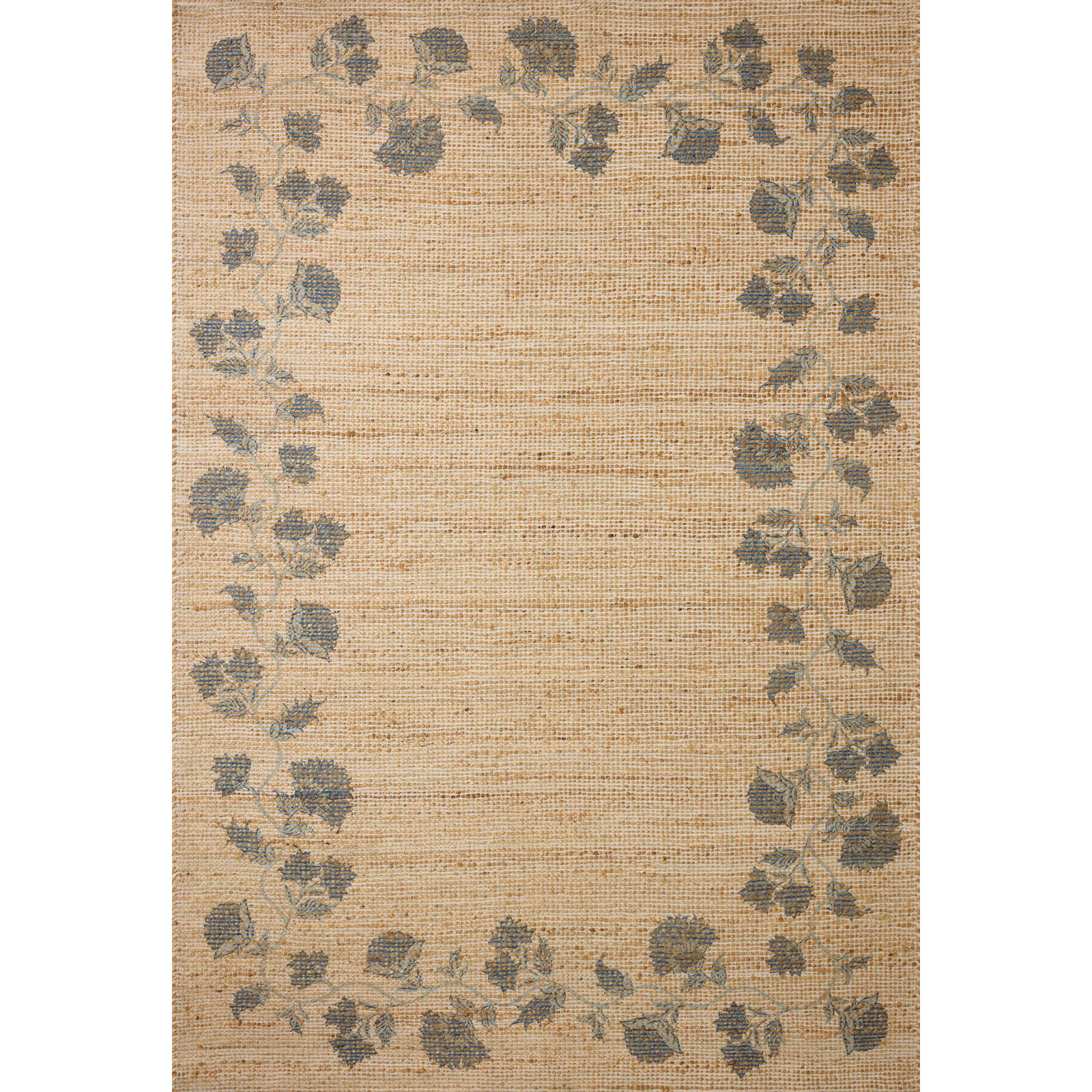 Rue Natural / Denim Area Rug, Rectangle 2'3" x 3'9"