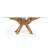 Glass Top Solid Wood Base Dining Table