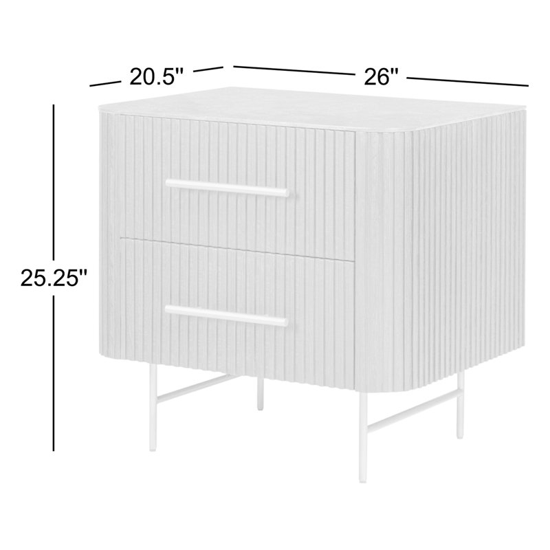 Fletcher 2 - Drawer Nightstand, Black