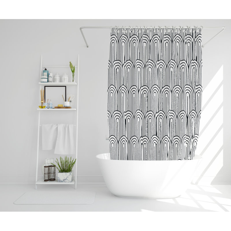 Keeley Polyester Single Shower Curtain, 168cm H x 168cm W