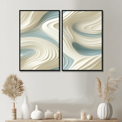 Sculptural Simplicity - Beige, art mural
