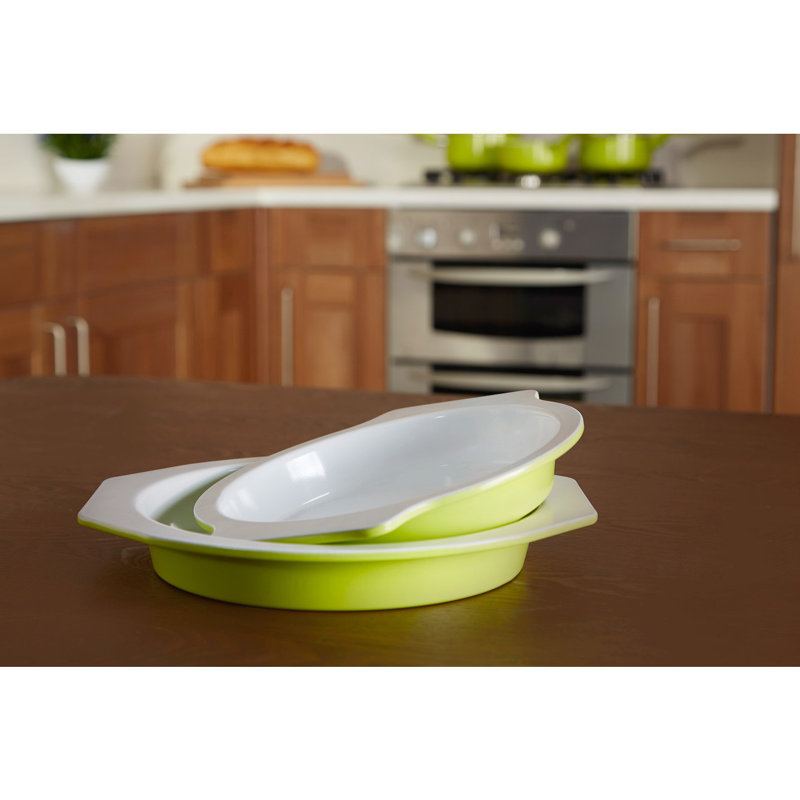 Symple Stuff Renesmee Classic Cake Pan, Green/White