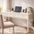 Cream White Vanity Desk with 3 Drawers