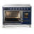Majestic III Series 48 Inch Induction Range with 6 Induction Elements in Mightnight Blue (Chrome Trim)-124828924-124828919