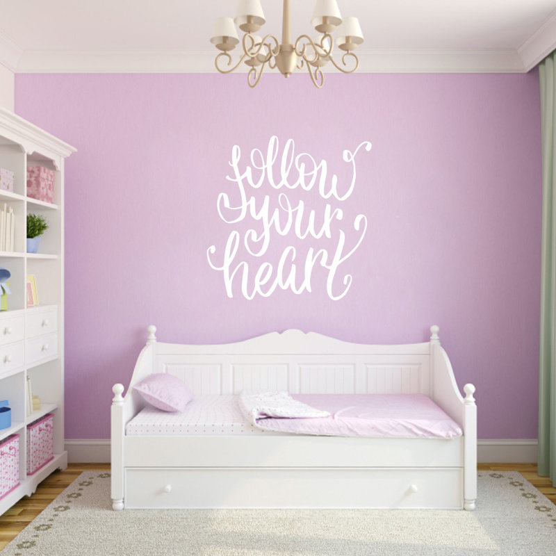 Décalcomanie murale en forme de coeur, Blanc