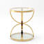 Table d'appoint 2 niveaux en verre en forme d'anneau-1237736704