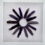 "Grace" Agate mauve, boîtes murales d'ombre, 23,5 po carré, 2 pièces - Rehaussez votre espace avec 40% PS et 15% verre, art carré, motifs de matériaux distincts