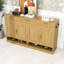 Buffet moderne avec tablettes et tiroirs et compartiments de rangement ouverts-1006727742