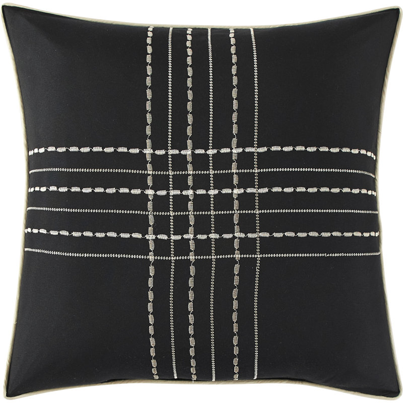 Ivanna 7 Piece Geometric Comforter Set, Black/Gold, Queen Comforter + 6 Additional Pieces