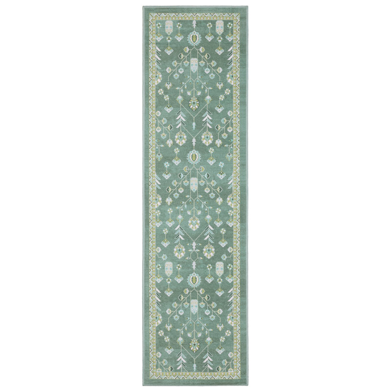 Tapis traditionnel lavable Kugler, Tapis de couloir de 2 pi x 7 pi