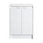 Meuble-lavabo sur pied 36 po avec lavabo en résine, 1 armoire de rangement, porte à fermeture douce et tiroir
