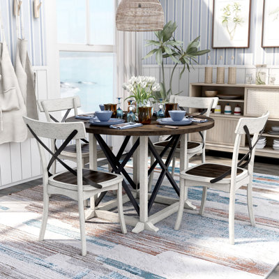 Stathelle Wood 5-Piece Dining Table Set