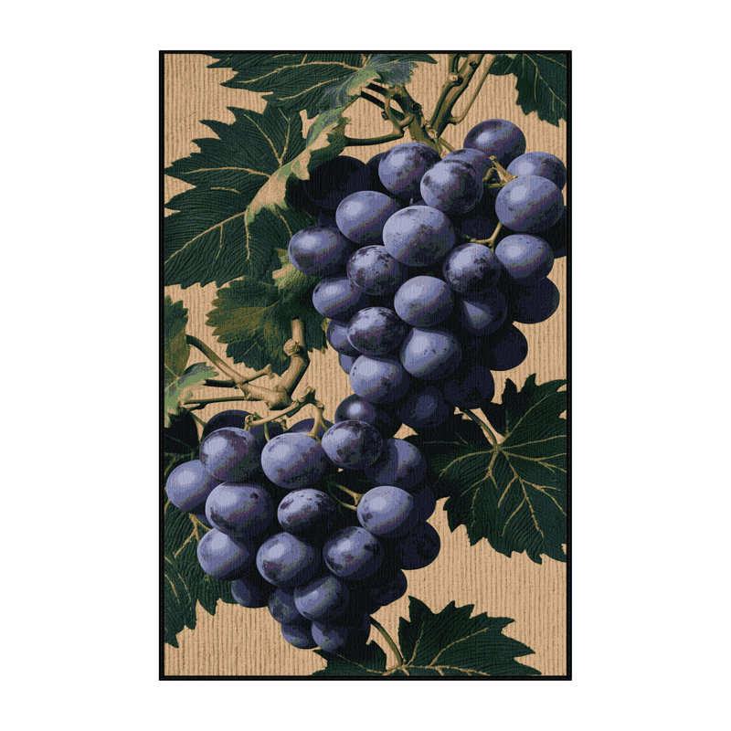  Tapis lavable à motif de fruits Kyoho, Rectangle 4pi x 6 pi
