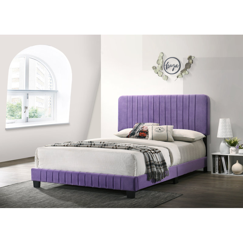 Lit contemporain pour le confort, Mauve, Grand lit
