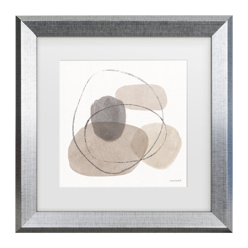 «Think Neutral 07» par Lisa Audit - Reproduction d'art sur toile encadrée, Encadrement argenté