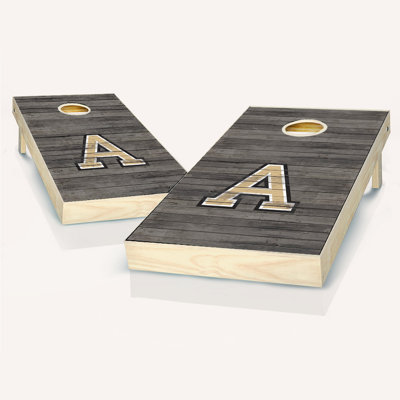 2' x 4' NCAA Team Distressed Solid Wood Cornhole Set with LED Lights