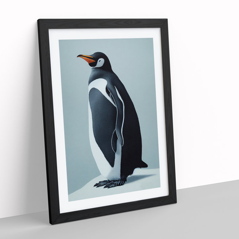 Penguin View - Single Picture Frame Print, Black Framed, 34cm H x 25cm W x 2cm D