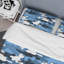 Bleu et blanc désert camouflage - ensemble de housse de couette abstrait - microfibre de polyester-41553114
