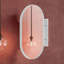 Armoire à pharmacie encastrée ovale 20 po x 34 po, armoire de salle de bain murale en métal avec miroir et tablettes réglables, miroir mural avec rangement pour salle de bain