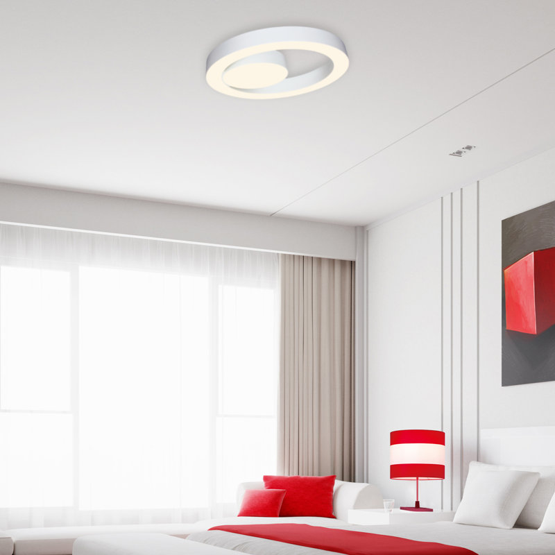 Plafonnier encastré à 1 lumière DEL airen, H 3,66 po x l 25,59 po x P 25,59 po