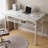 1.5 Inch Small Folding Table With Storage Rack For Small Space,White.